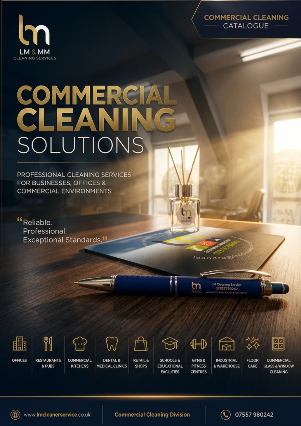 Commercial Cleaning magazine cover — LM Cleaning Service